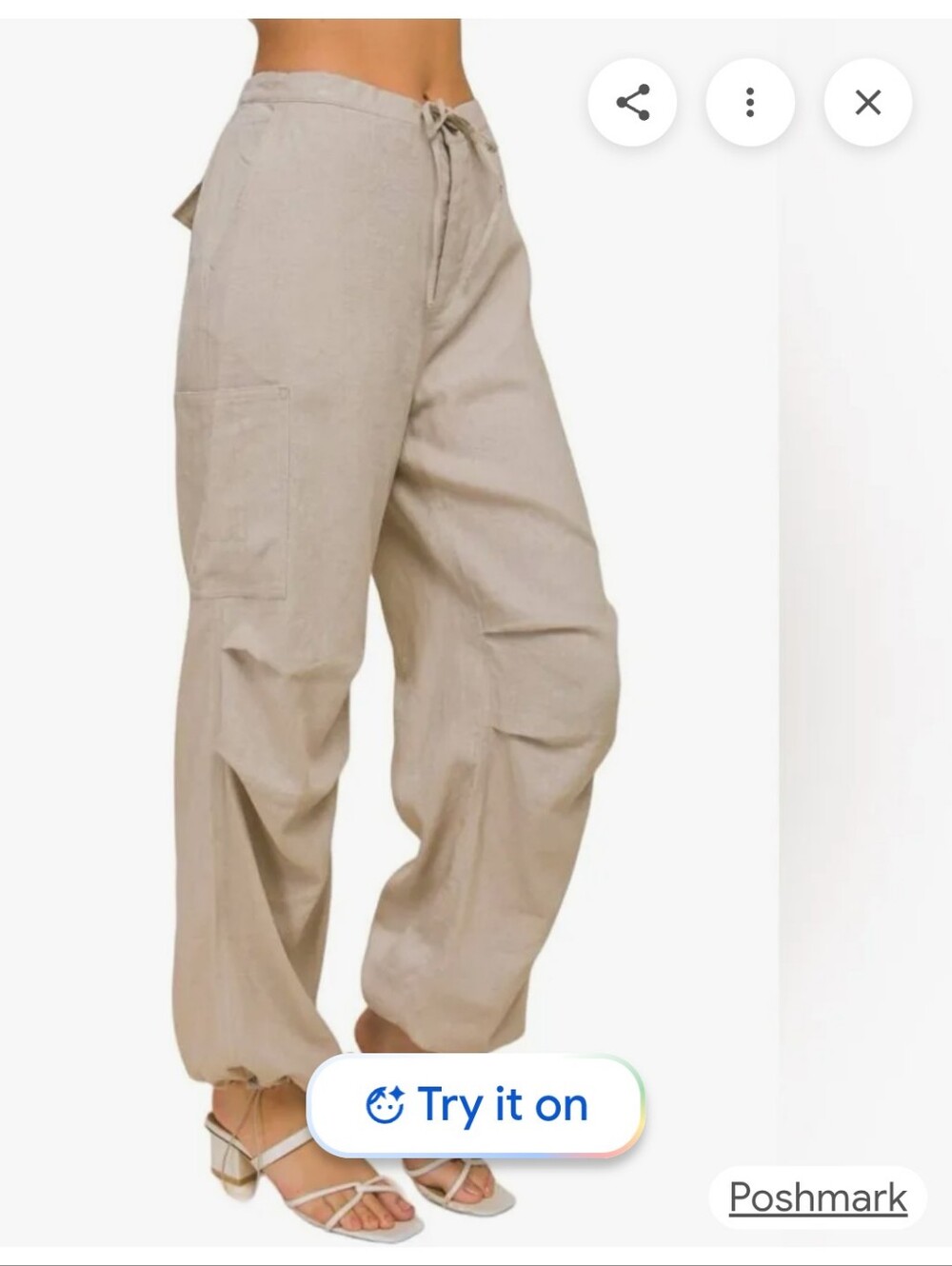 Love Tree Cargo Joggers in Khaki Women's